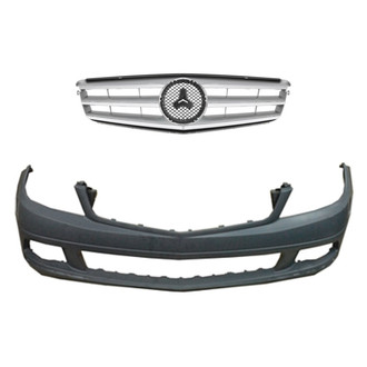 Replace® - 2-Piece (Front Bumper Cover, Grille) (Standard Line)