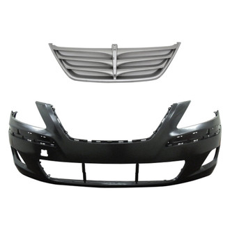 Replace® - 2-Piece (Front Bumper Cover, Grille) (Standard Line)