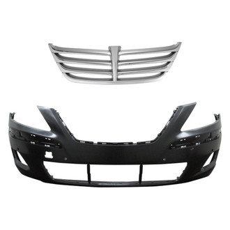 Replace® - 2-Piece (Front Bumper Cover, Grille) (Standard Line)