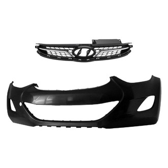 Replace® - 2-Piece (Front Bumper Cover, Grille) (Standard Line)