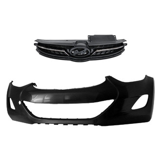 Replace® - 2-Piece (Front Bumper Cover, Grille) (Brand New OE)