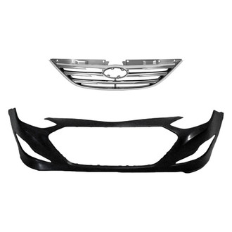 Replace® - 2-Piece (Front Bumper Cover, Grille) (Standard Line)