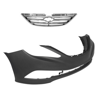 Replace® - 2-Piece (Front Bumper Cover, Grille) (Standard Line)
