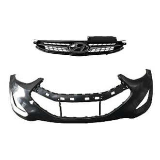 Replace® - 2-Piece (Front Bumper Cover, Grille) (Brand New OE)