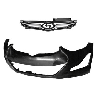 Replace® - 2-Piece (Front Bumper Cover, Grille) (Standard Line)