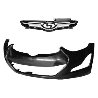 Replace® - 2-Piece (Front Bumper Cover, Grille) (Standard Line)