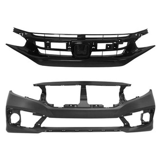 Replace® - 2-Piece (Front Bumper Cover, Grille) (Platinum Plus)