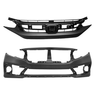 Replace® - 2-Piece (Front Bumper Cover, Grille) (Platinum Plus)