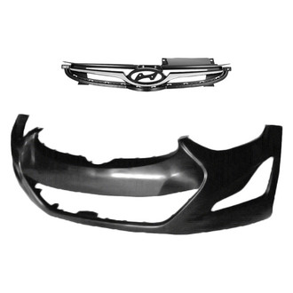 Replace® - 2-Piece (Front Bumper Cover, Grille) (Brand New OE)