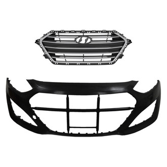 Replace® - 2-Piece (Front Bumper Cover, Grille) (Standard Line)