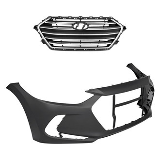 Replace® - 2-Piece (Front Bumper Cover, Grille) (Standard Line)