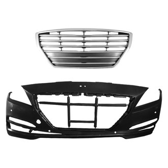 Replace® - 2-Piece (Front Bumper Cover, Grille) (Standard Line)