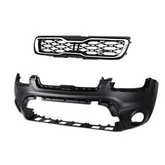 Replace® - 2-Piece (Front Bumper Cover, Grille)
