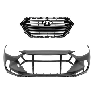 Replace® - 2-Piece (Front Bumper Cover, Grille) (Standard Line)