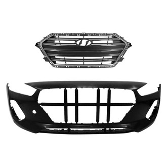 Replace® - 2-Piece (Front Bumper Cover, Grille) (Standard Line)