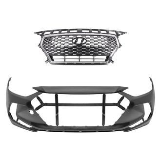 Replace® - 2-Piece (Front Bumper Cover, Grille) (Standard Line)