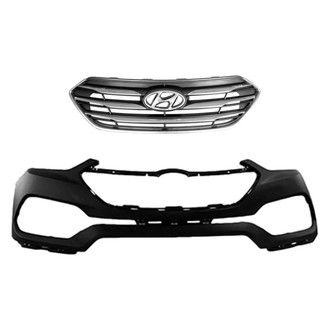 Replace® - 2-Piece (Front Bumper Cover, Grille) (Standard Line)