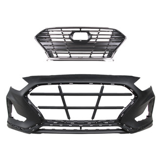 Replace® - 2-Piece (Front Bumper Cover, Grille) (Standard Line)