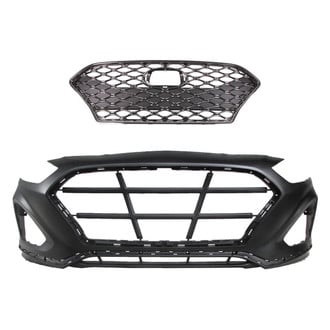 Replace® - 2-Piece (Front Bumper Cover, Grille) (Standard Line)