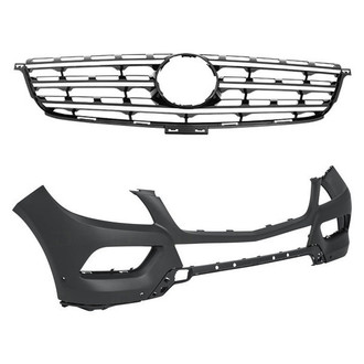 Replace® - 2-Piece (Front Bumper Cover, Grille)