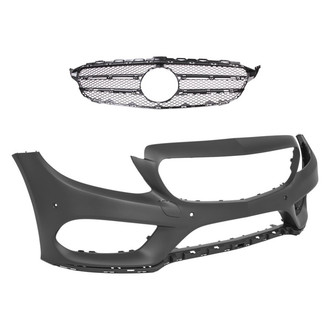 Replace® - 2-Piece (Front Bumper Cover, Grille) (Standard Line)