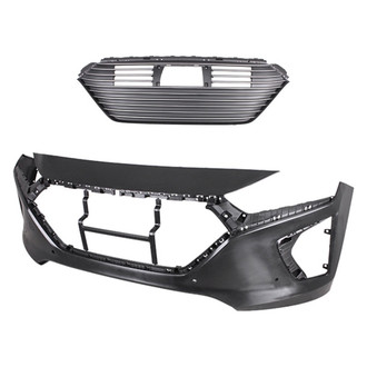 Replace® - 2-Piece (Front Bumper Cover, Grille) (Brand New OE)