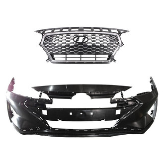 Replace® - 2-Piece (Front Bumper Cover, Grille) (Standard Line)