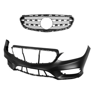 Replace® - 2-Piece (Front Bumper Cover, Grille) (CAPA Certified)