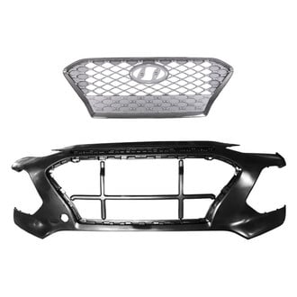 Replace® - 2-Piece (Front Bumper Cover, Grille) (Standard Line)