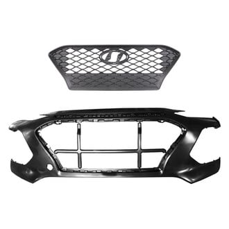 Replace® - 2-Piece (Front Bumper Cover, Grille) (Standard Line)