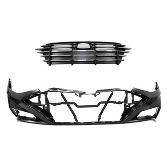 Replace® - 2-Piece (Front Bumper Cover, Grille) (Standard Line)