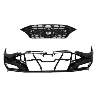Replace® - 2-Piece (Front Bumper Cover, Grille) (Standard Line)
