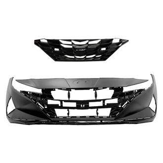 Replace® - 2-Piece (Front Bumper Cover, Grille) (Standard Line)
