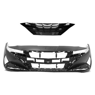 Replace® - 2-Piece (Front Bumper Cover, Grille) (Standard Line)