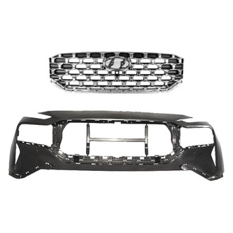 Replace® - 2-Piece (Front Bumper Cover, Grille) (Standard Line)