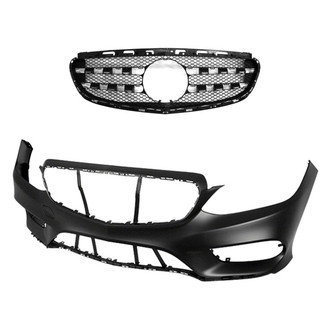 Replace® - 2-Piece (Front Bumper Cover, Grille) (Standard Line)
