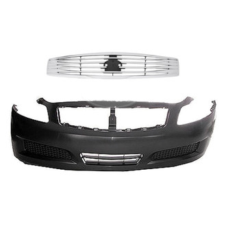 Replace® - 2-Piece (Front Bumper Cover, Grille) (Standard Line)