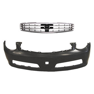 Replace® - 2-Piece (Front Bumper Cover, Grille) (Standard Line)