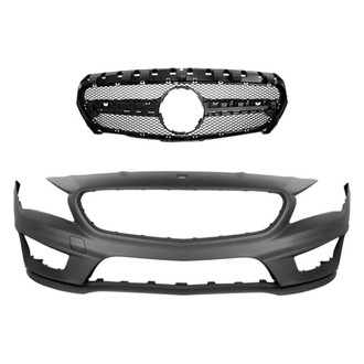 Replace® - 2-Piece (Front Bumper Cover, Grille) (Standard Line)