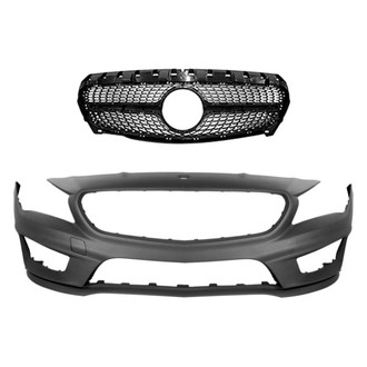 Replace® - 2-Piece (Front Bumper Cover, Grille) (Standard Line)