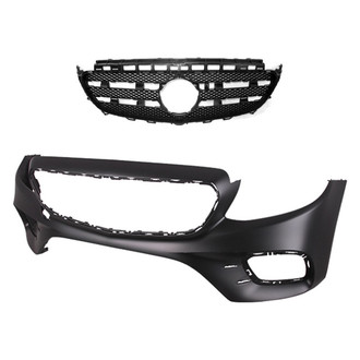 Replace® - 2-Piece (Front Bumper Cover, Grille) (CAPA Certified)