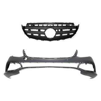 Replace® - 2-Piece (Front Bumper Cover, Grille) (CAPA Certified)