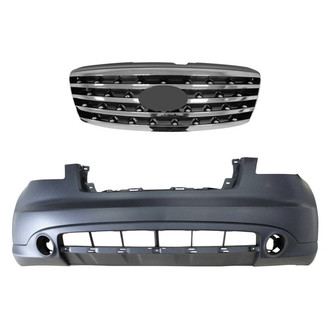 Replace® - 2-Piece (Front Bumper Cover, Grille) (Standard Line)