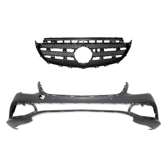 Replace® - 2-Piece (Front Bumper Cover, Grille) (Standard Line)