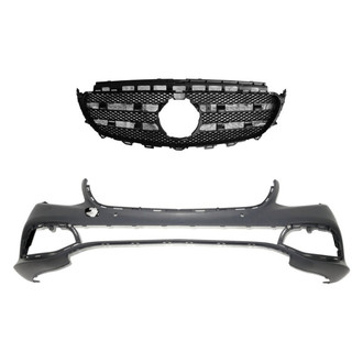 Replace® - 2-Piece (Front Bumper Cover, Grille) (Standard Line)