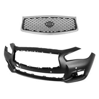 Replace® - 2-Piece (Front Bumper Cover, Grille) (Standard Line)