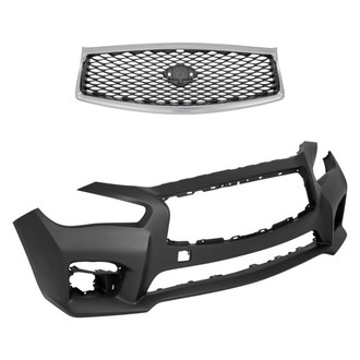 Replace® - 2-Piece (Front Bumper Cover, Grille) (Standard Line)