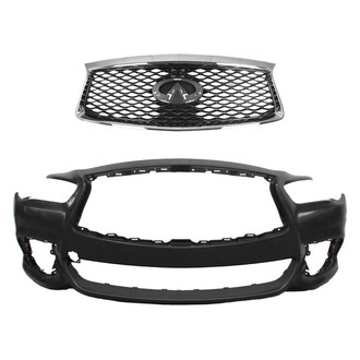 Replace® - 2-Piece (Front Bumper Cover, Grille) (Standard Line)