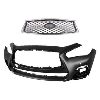 Replace® - 2-Piece (Front Bumper Cover, Grille) (Standard Line)