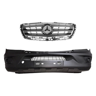 Replace® - 2-Piece (Front Bumper Cover, Grille) (Standard Line)